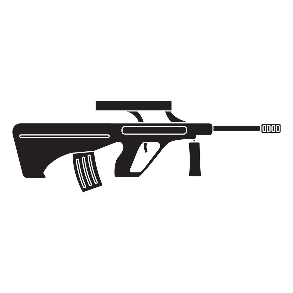 Sniper rifle icon. Simple illustration of sniper rifle icon for web vector