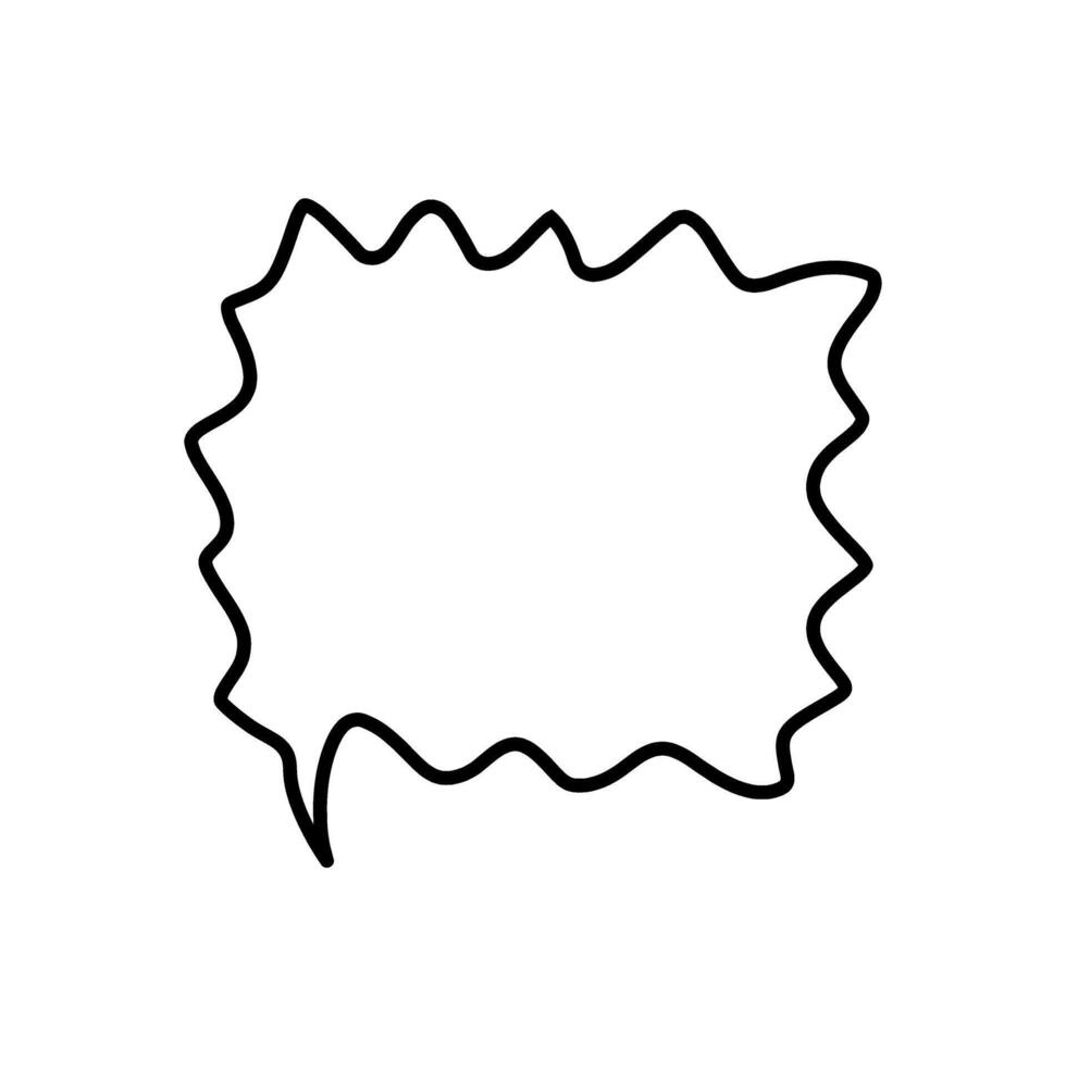 Speech bubble icon, half line style, illustration. vector