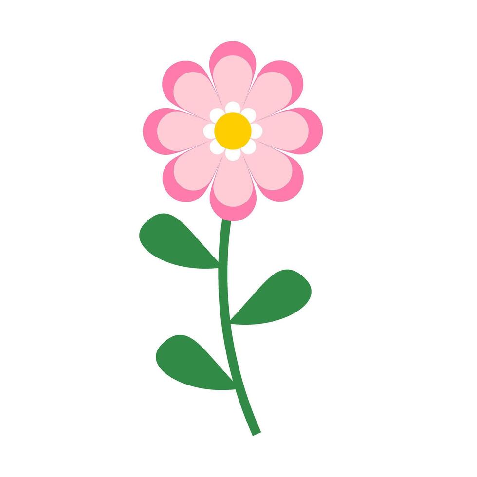 Flower decorative icon illustration design graphic flat and simple style vector