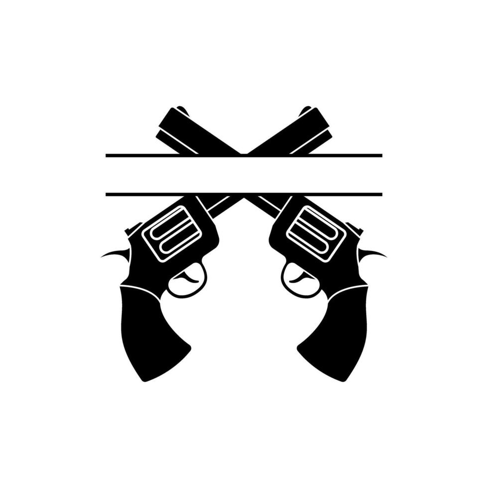 Gun and crossbones icon. Flat illustration of gun and crossbones icon for web vector