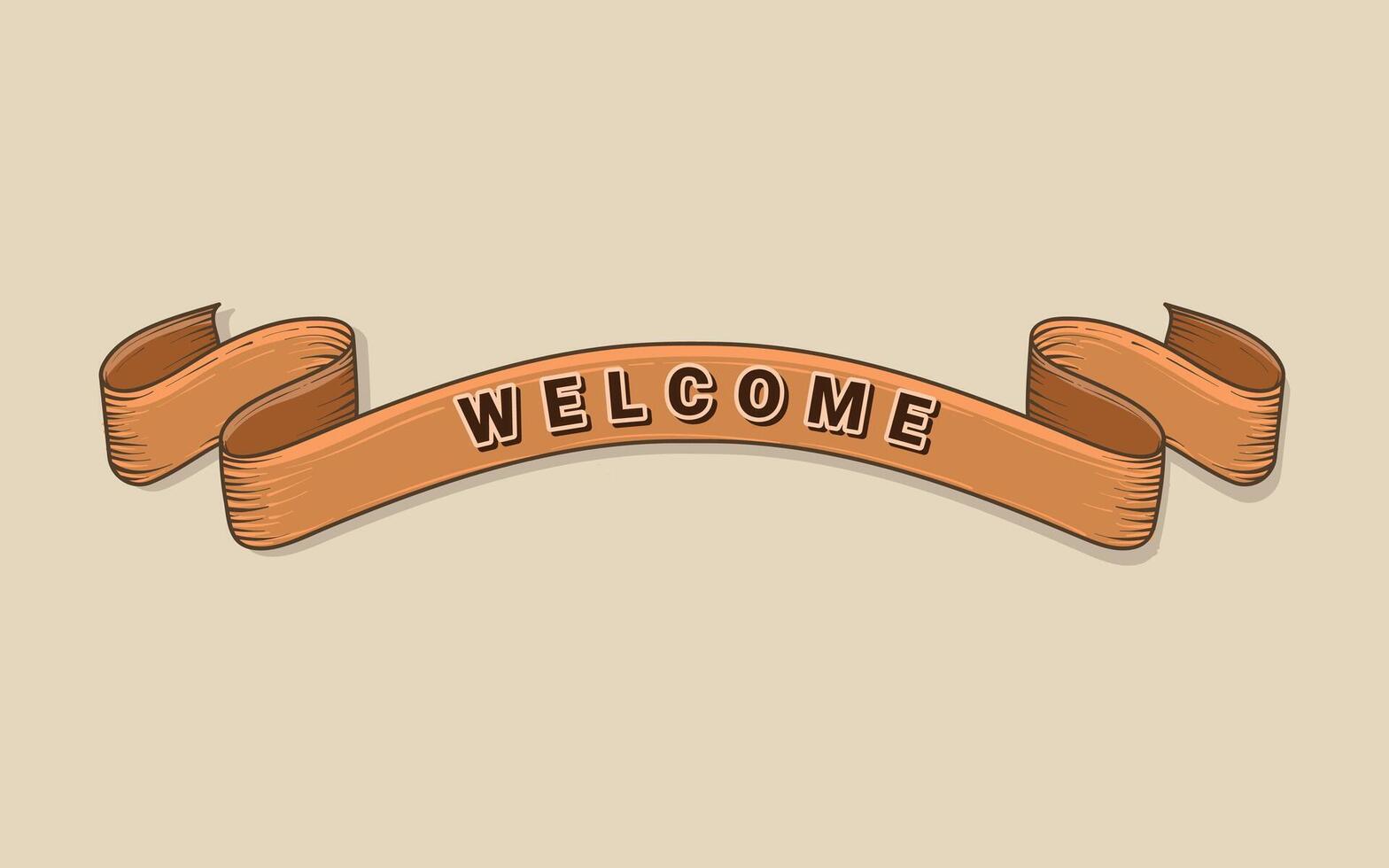 Vintage Welcome Banner with a Rustic Feel vector