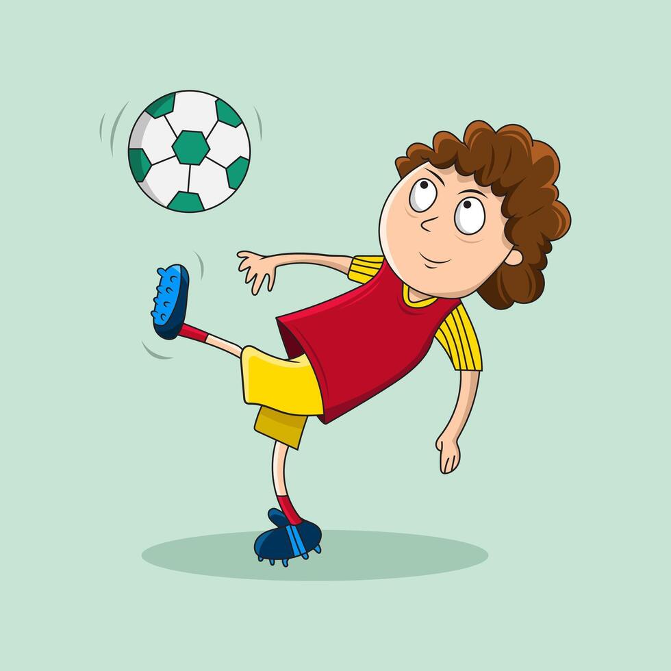 Playful Kick Cartoon Soccer Fun vector