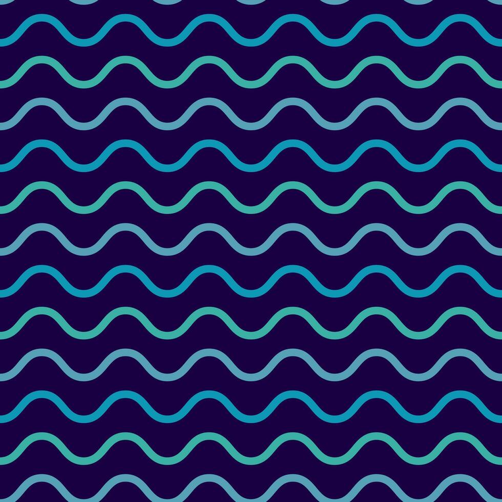 Abstract Wavy Line Pattern in Cool Tones vector
