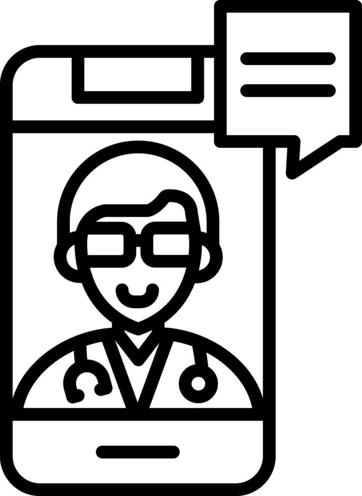 Online Doctor Creative Icon Design vector