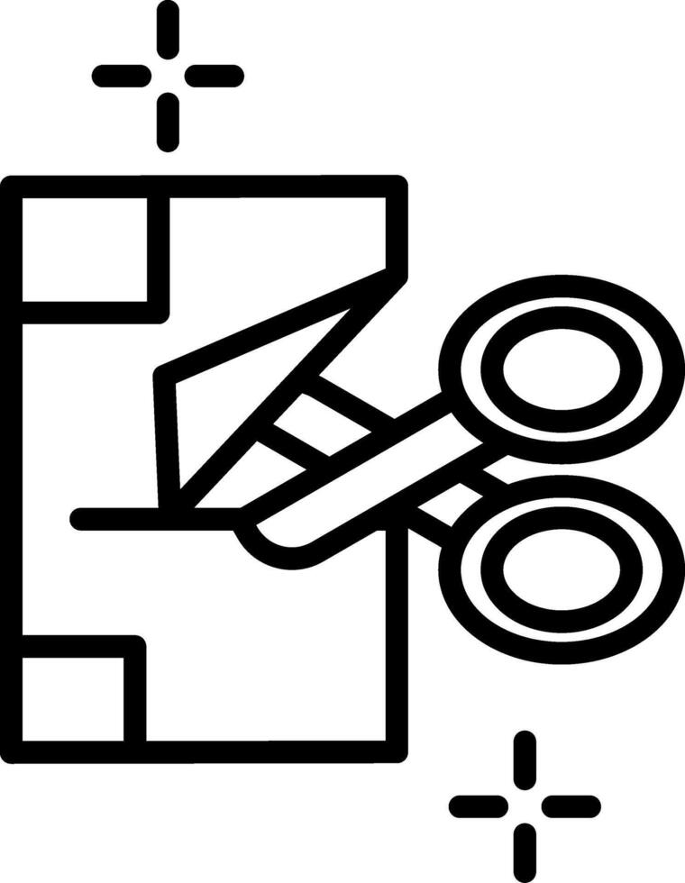 Cut Paper Creative Icon Design vector
