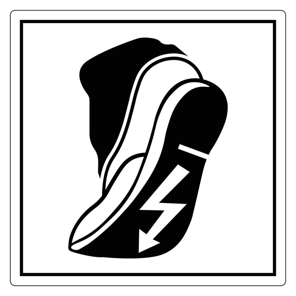 Caution Sign Use Anti-Static Footwear vector