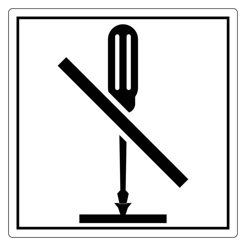 No Cutting Symbol Sign Illustrating Prohibition of Cutting or Trimming Activities Safety Indicator vector