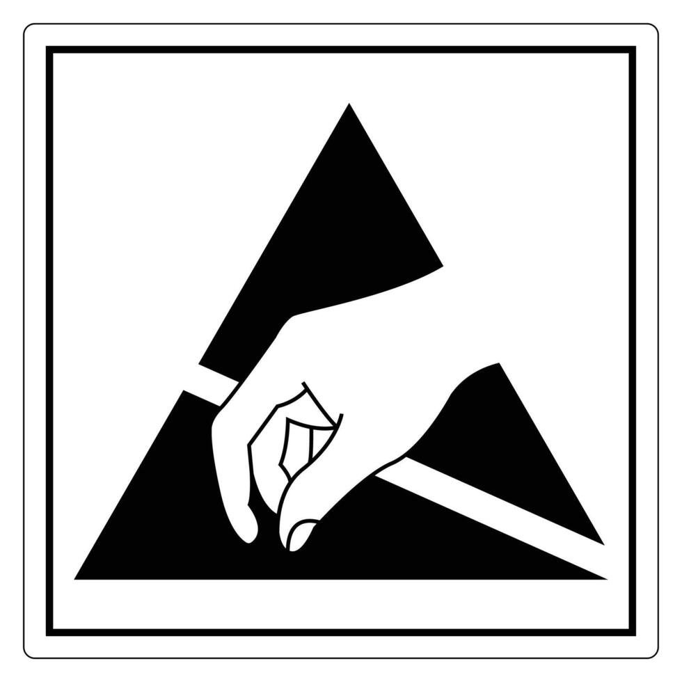 Warning Sign Static Sensitive Hazard vector