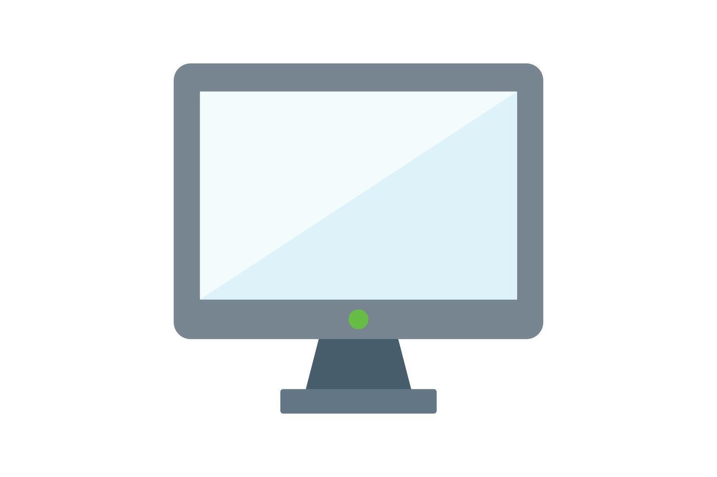 sencillo y limpiar computadora monitor icono, computadora monitor icono, escritorio monitor plano icono, computadora monitor , digital pantalla vector