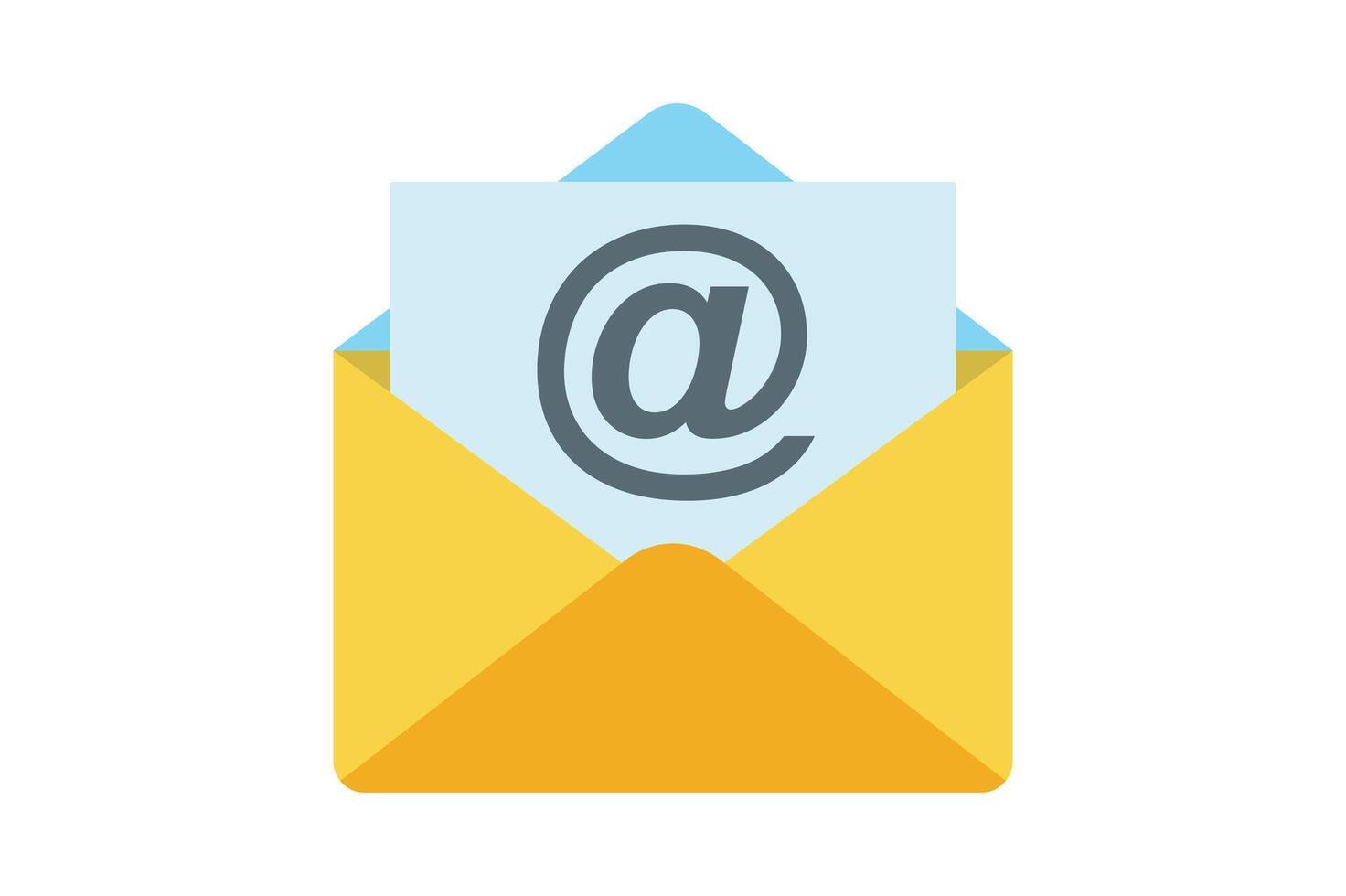 Open Mail Message Icon, email inbox notification icon, online messaging inbox, envelope mail inbox, email notification vector