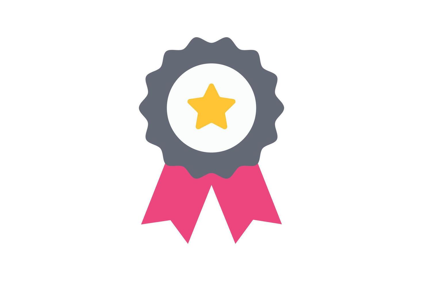 Champion Award Ribbon Icon, winner badge, ribbon icon, best award ribbon, premium quality badge vector