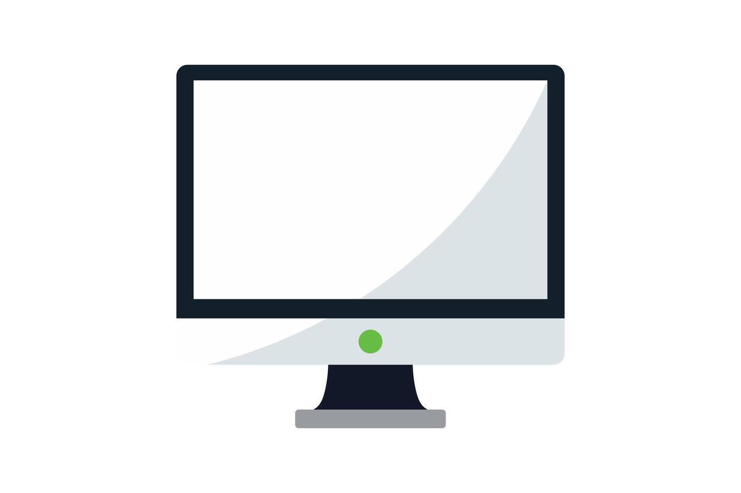 Computer Monitor Icon for UI Design, computer monitor icon, desktop monitor flat icon, computer display , digital screen vector
