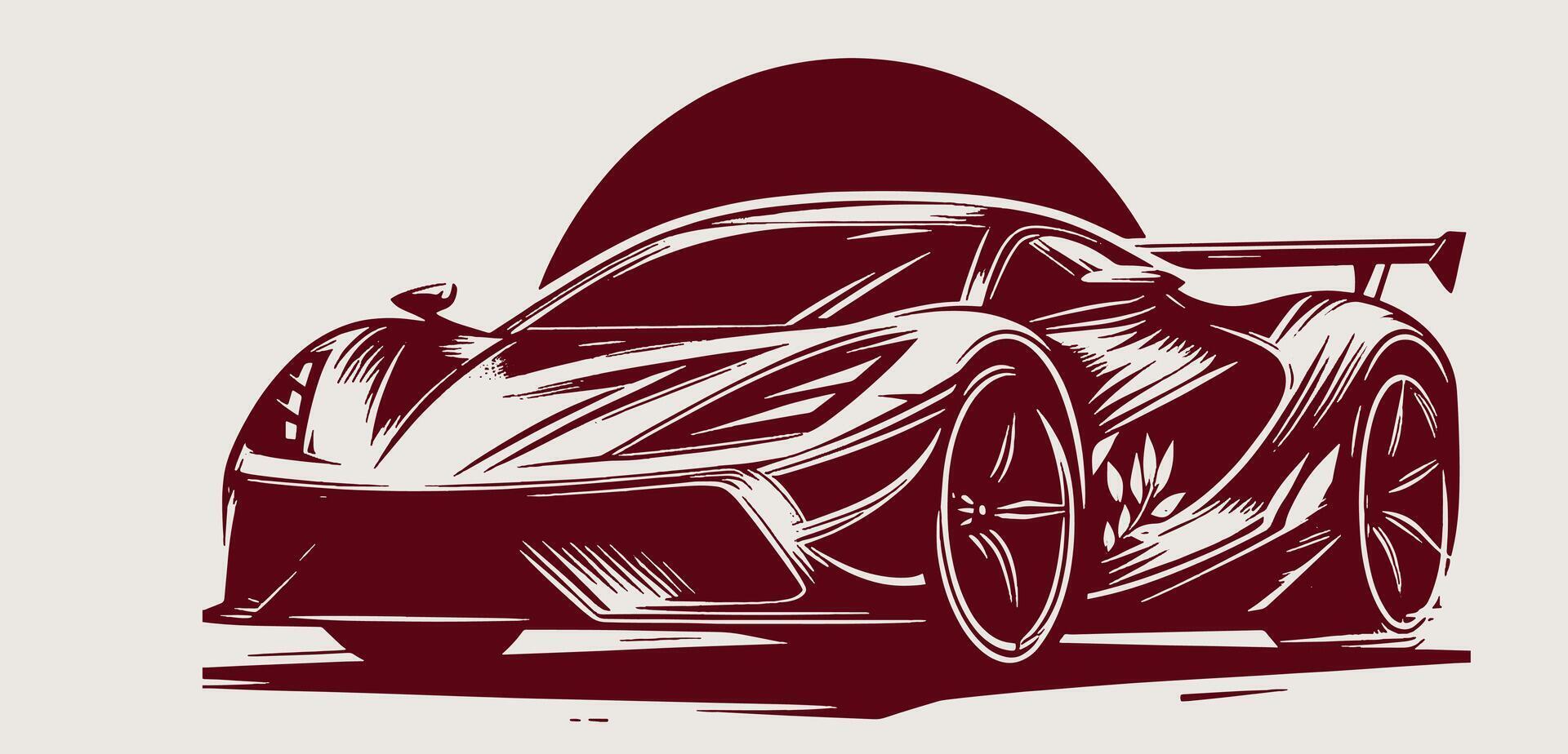 Illustration of a sports car vector
