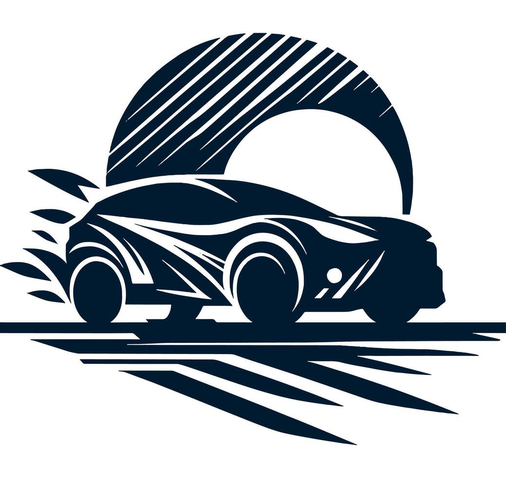 Car racing illustration vector