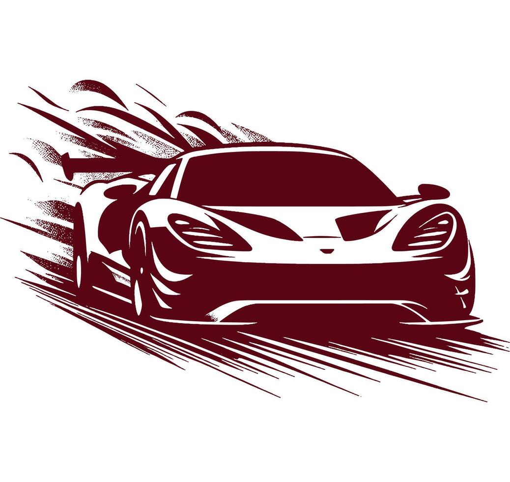 A racing car is shown in a white background vector