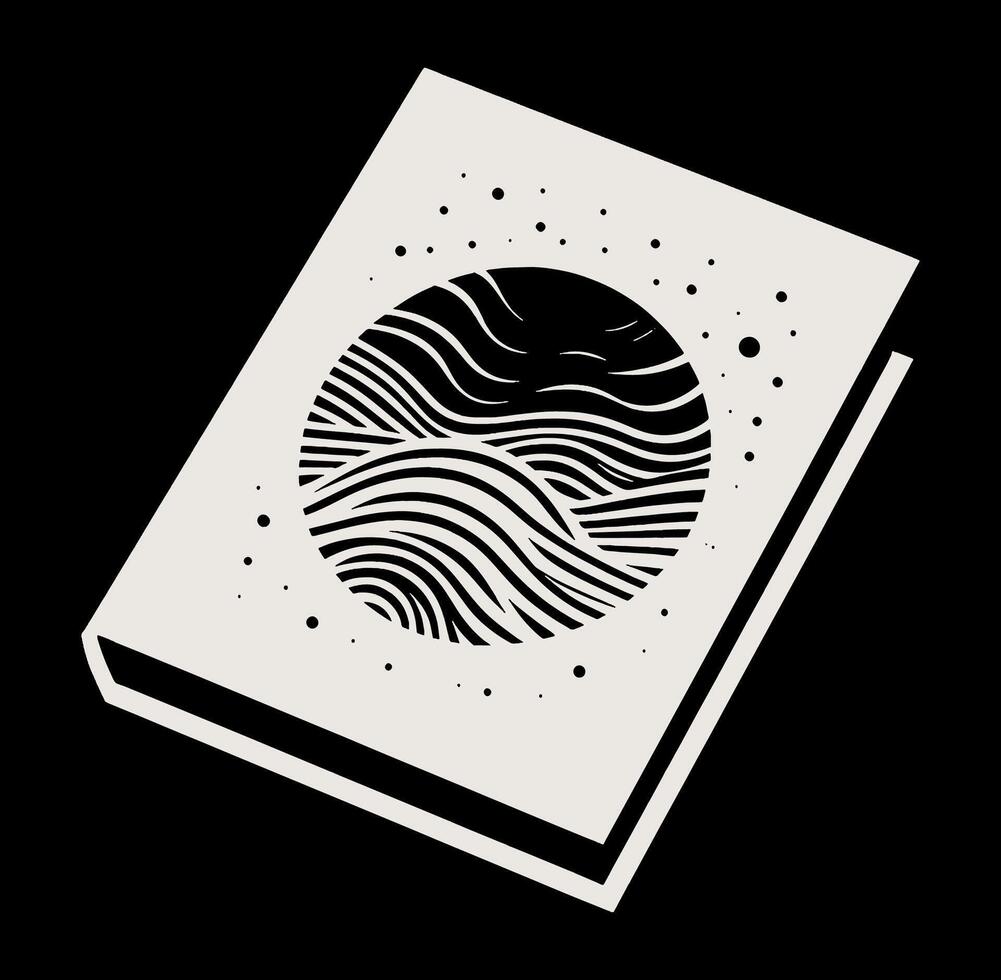 A book with a wave pattern on it vector