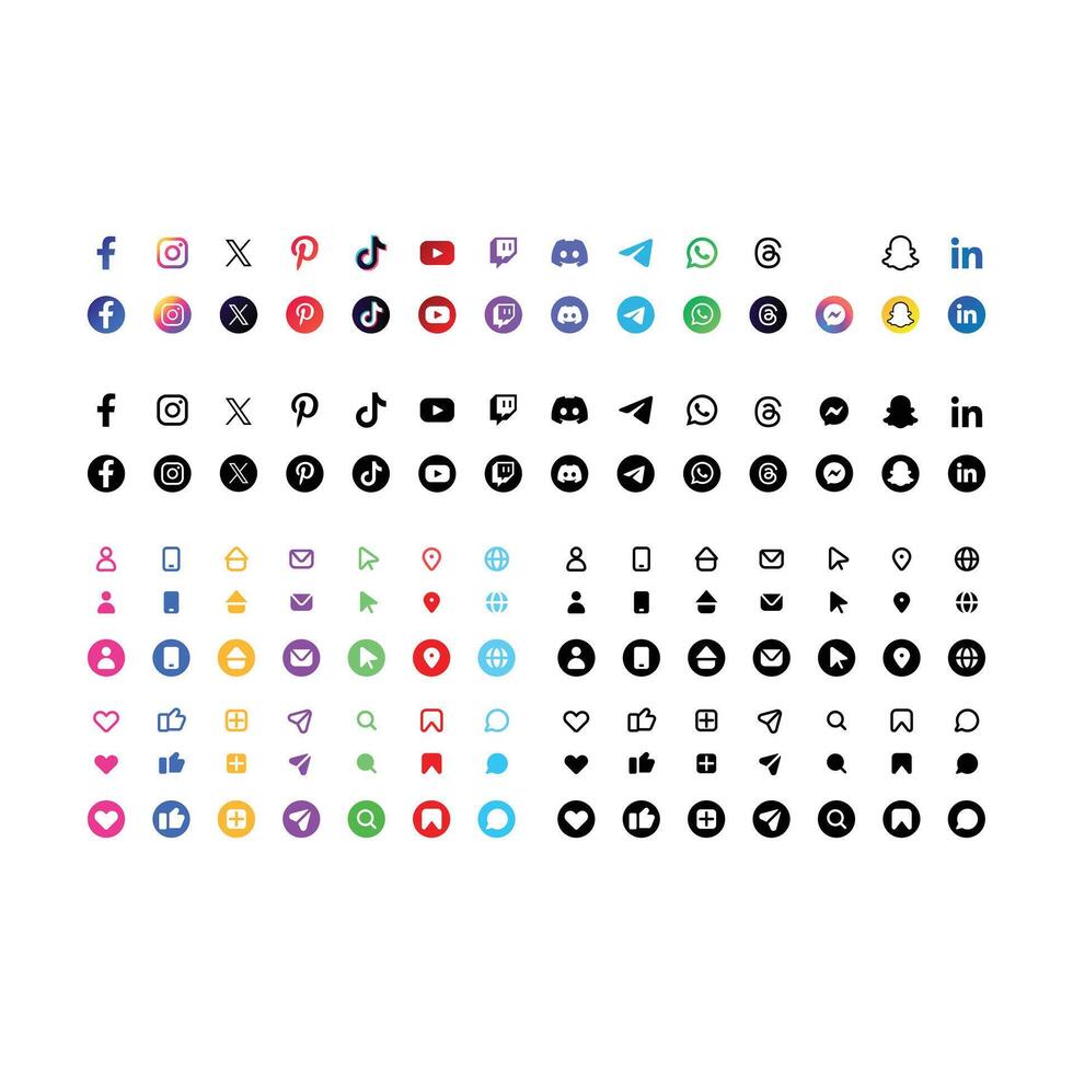 Sleek and Modern Icon Set for Web Apps vector