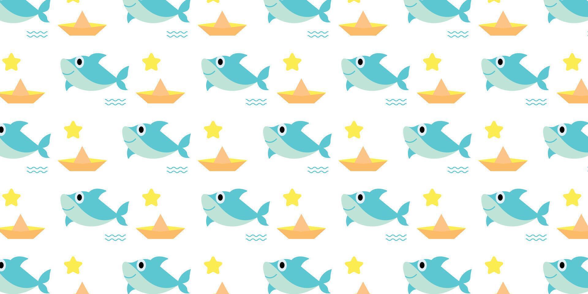 Childish pattern with cute elements seamless pattern vector
