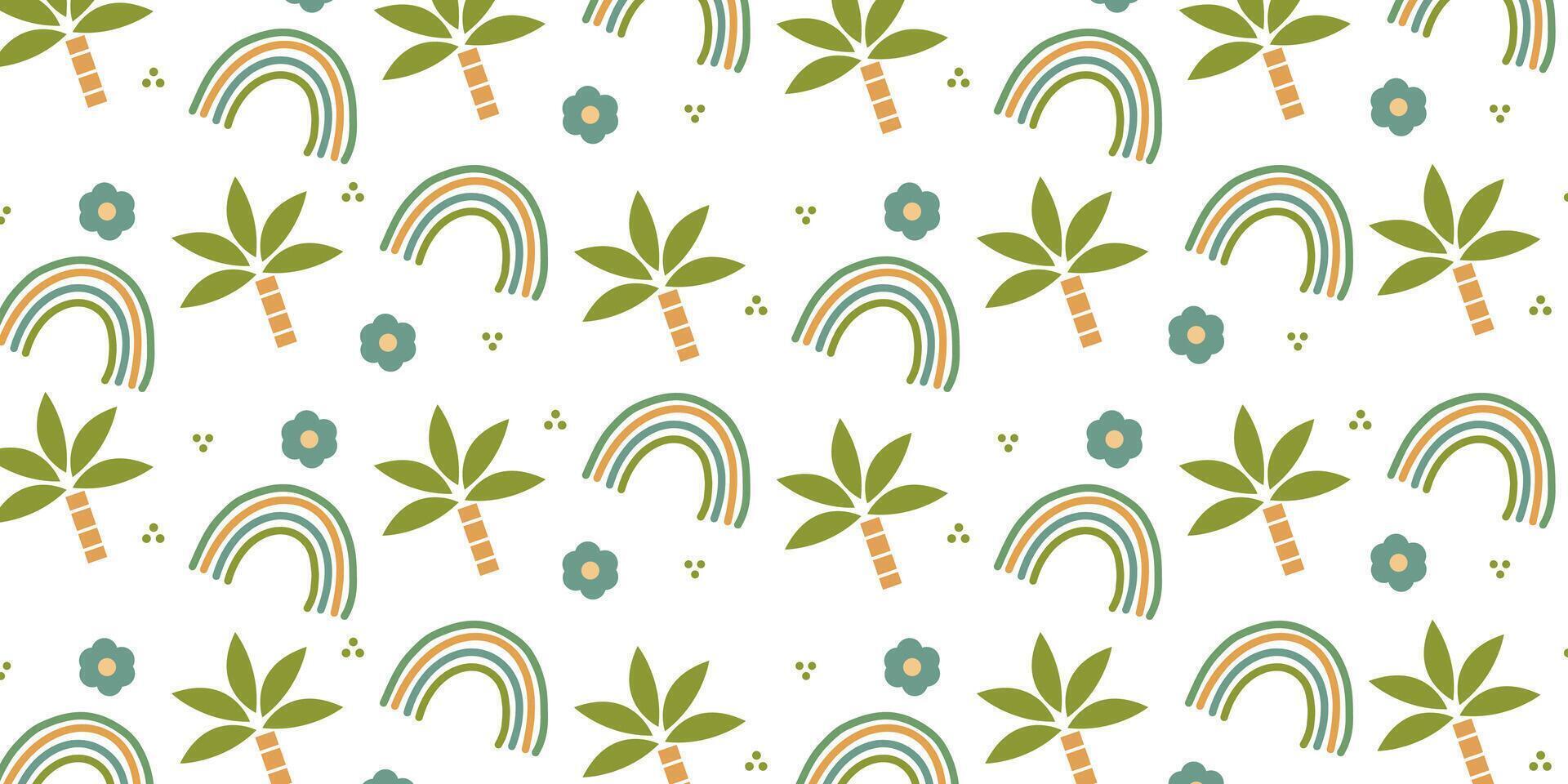 Childish pattern with cute elements seamless pattern for backgrounds, presentations vector