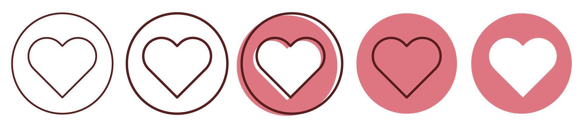 Print Heart icon. Like notification icon. Social network app icon. vector