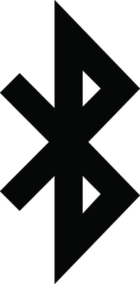 Simple Bluetooth Sign Icon Illustration on White Background. vector