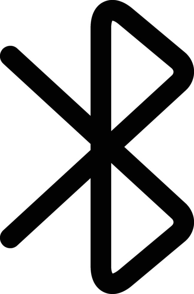 A Simple Bluetooth Sign Icon Illustration in White Background. vector