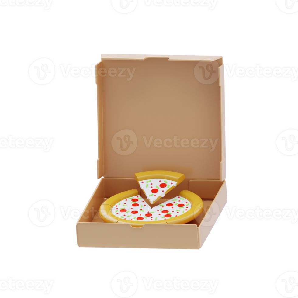 Pizza Box 3D Icon png