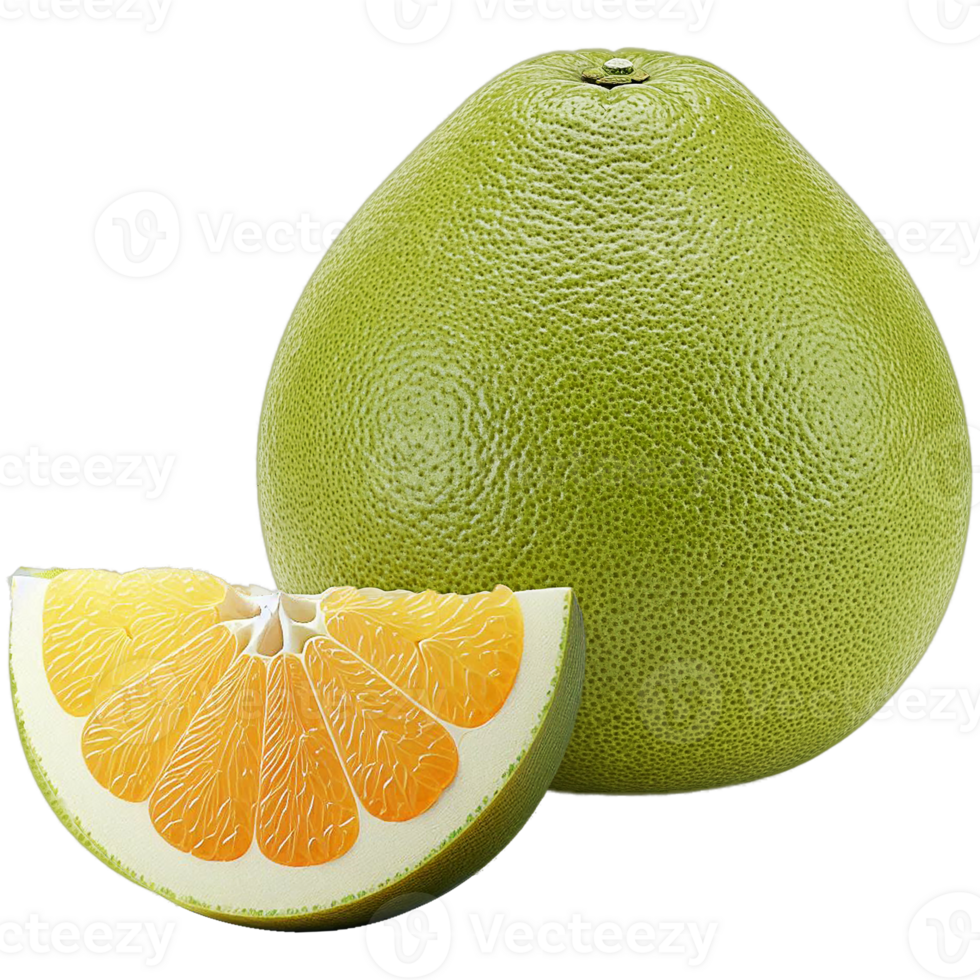 Pomelo Whole and Sliced Citrus Fruit isolated png