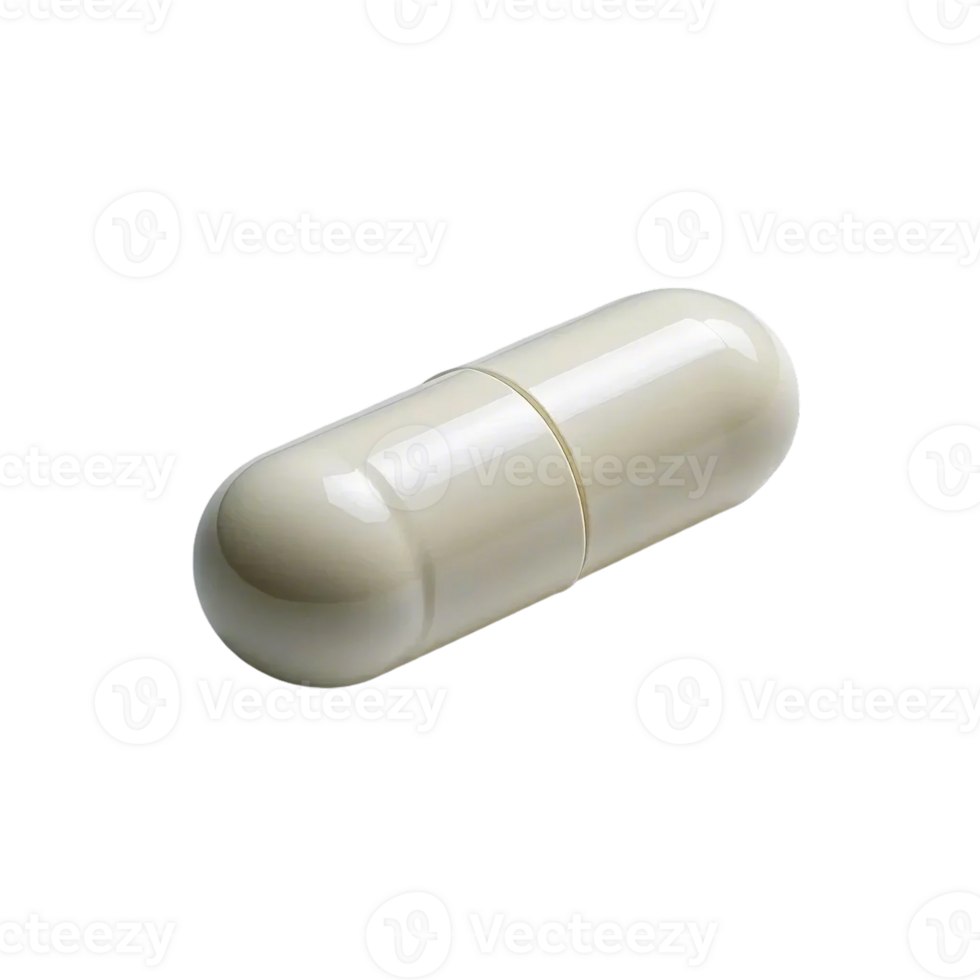 White capsule pill with split png