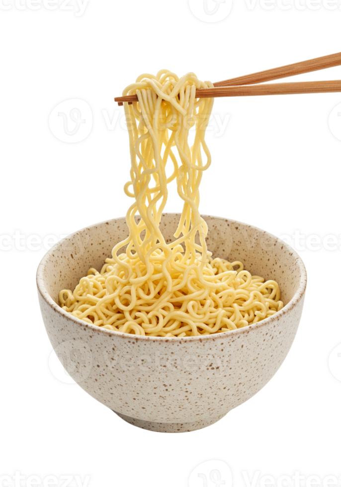 Delicious noodles being lifted with chopsticks png
