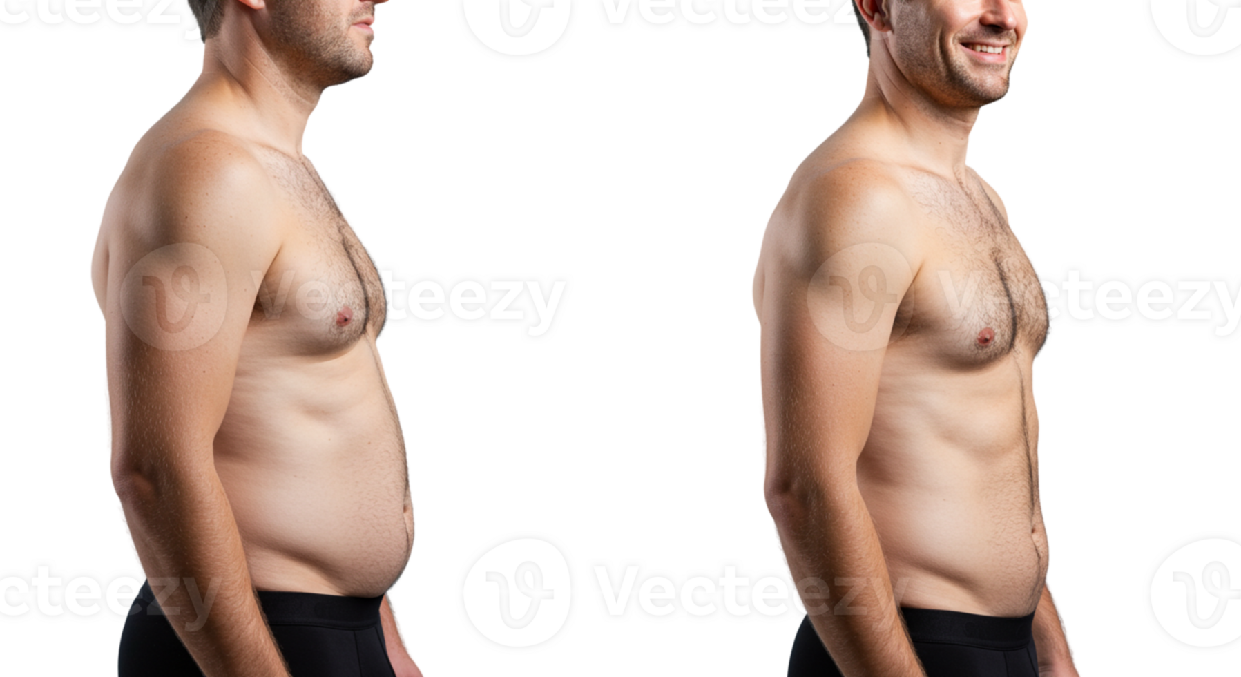 Before and After Weight Loss Transformation png