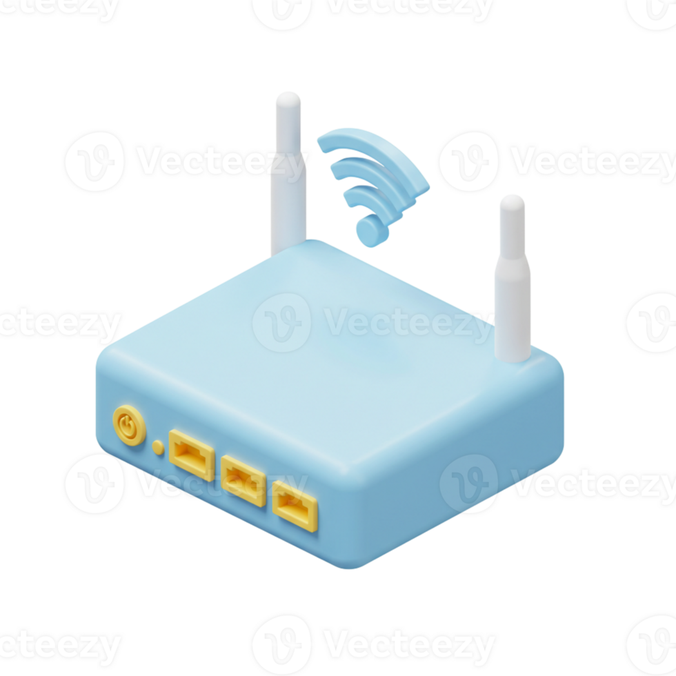Router Icon with Signal Waves for Connectivity png