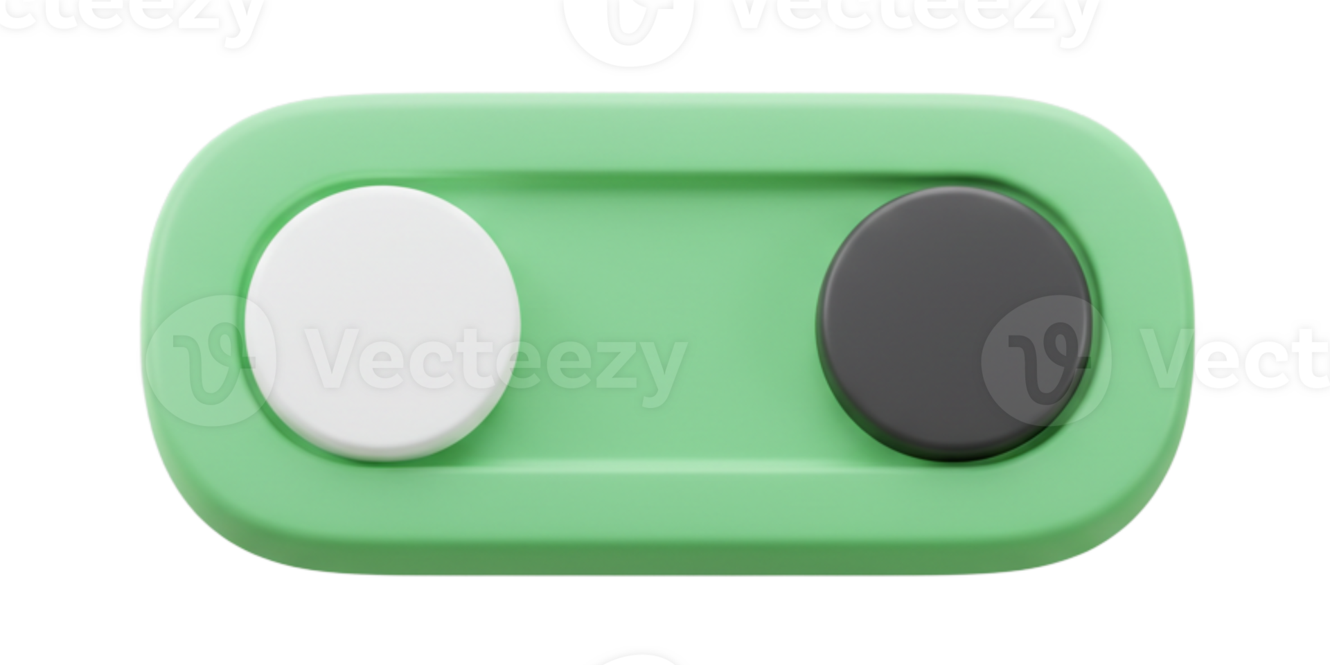 Colored toggle switch design with minimalistic style and two buttons png