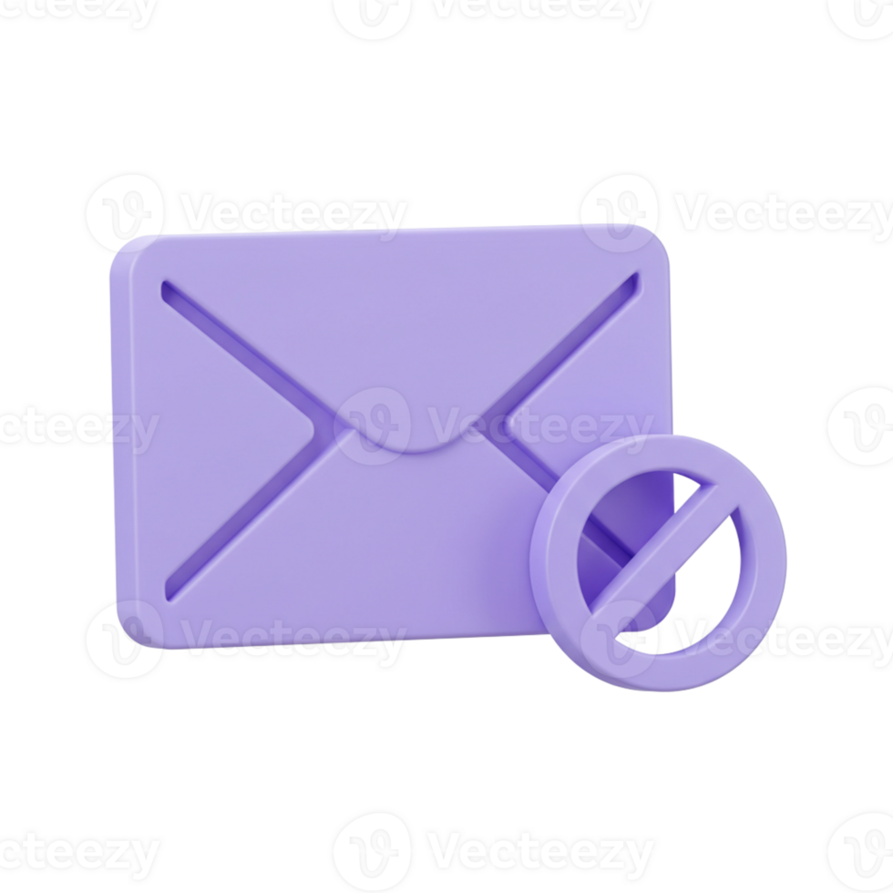 Envelope Icon with Do Not Disturb Symbol Design png