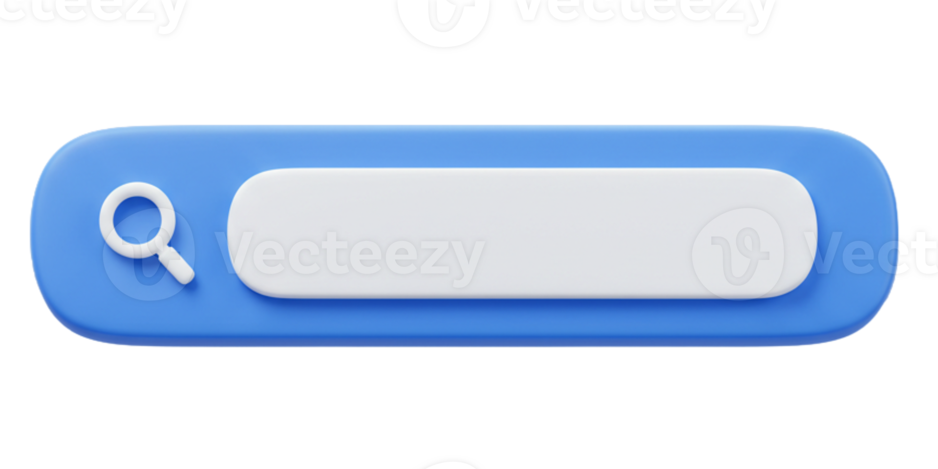 Search bar design for digital applications in vibrant blue color png