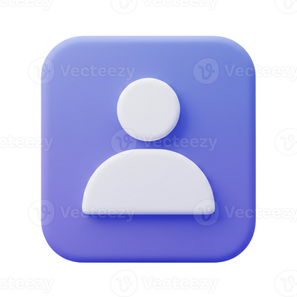 Simple user profile icon in soft gradient style png