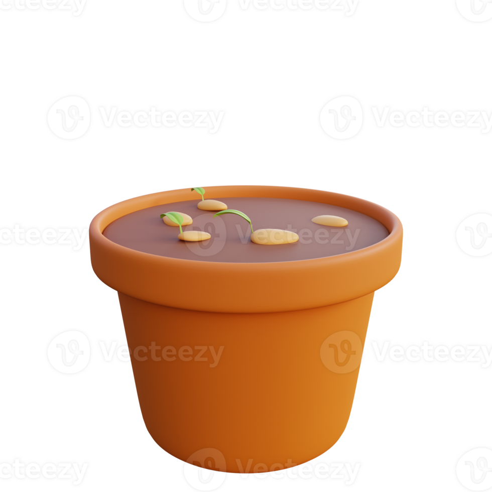 a pot with a plant in it on a transparent background png