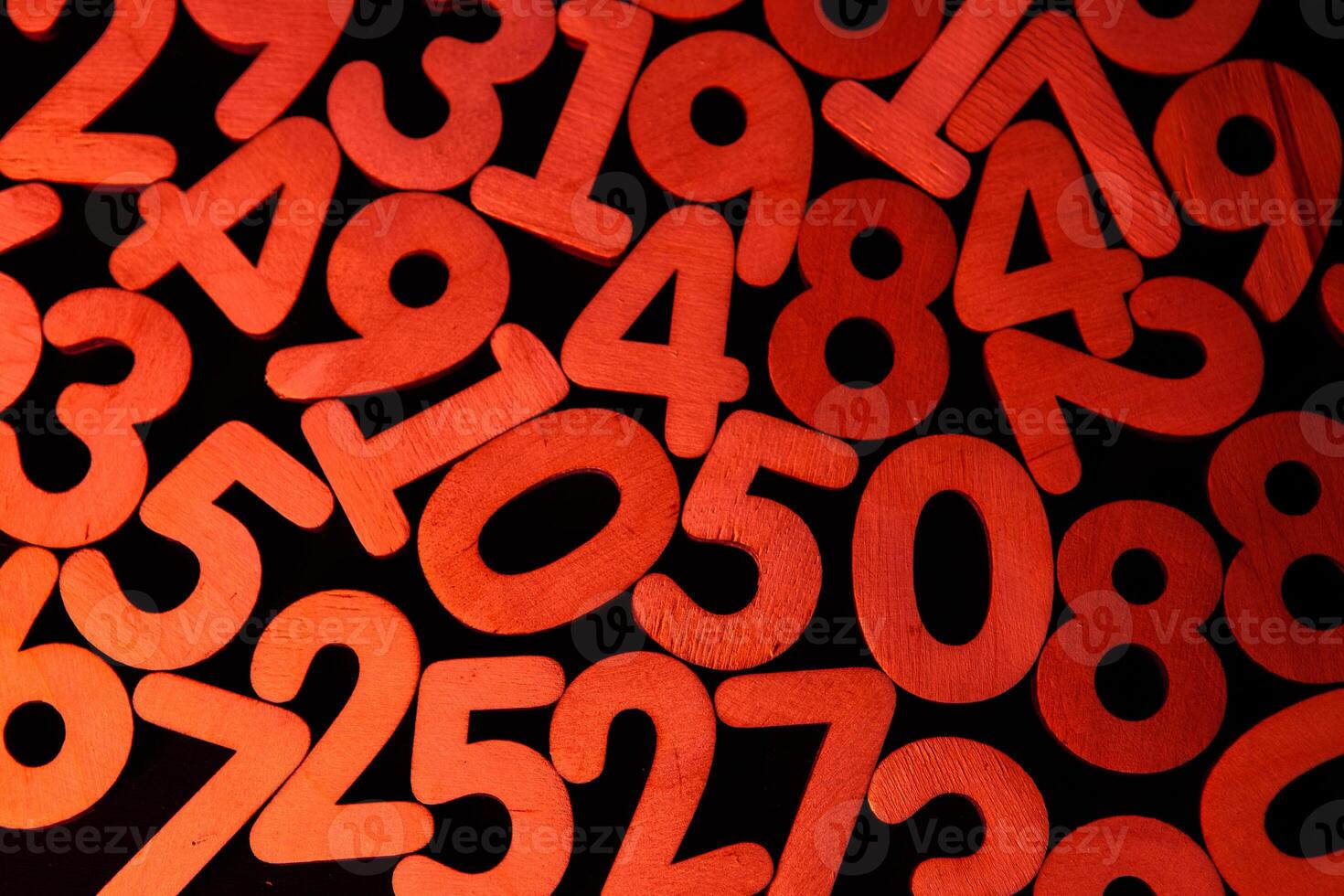 red funny numbers texture photo