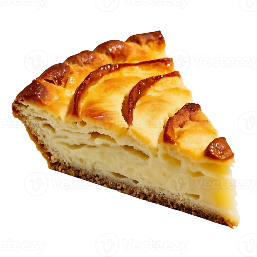 Apple pie slice, golden crust, lattice top, flaky pastry png