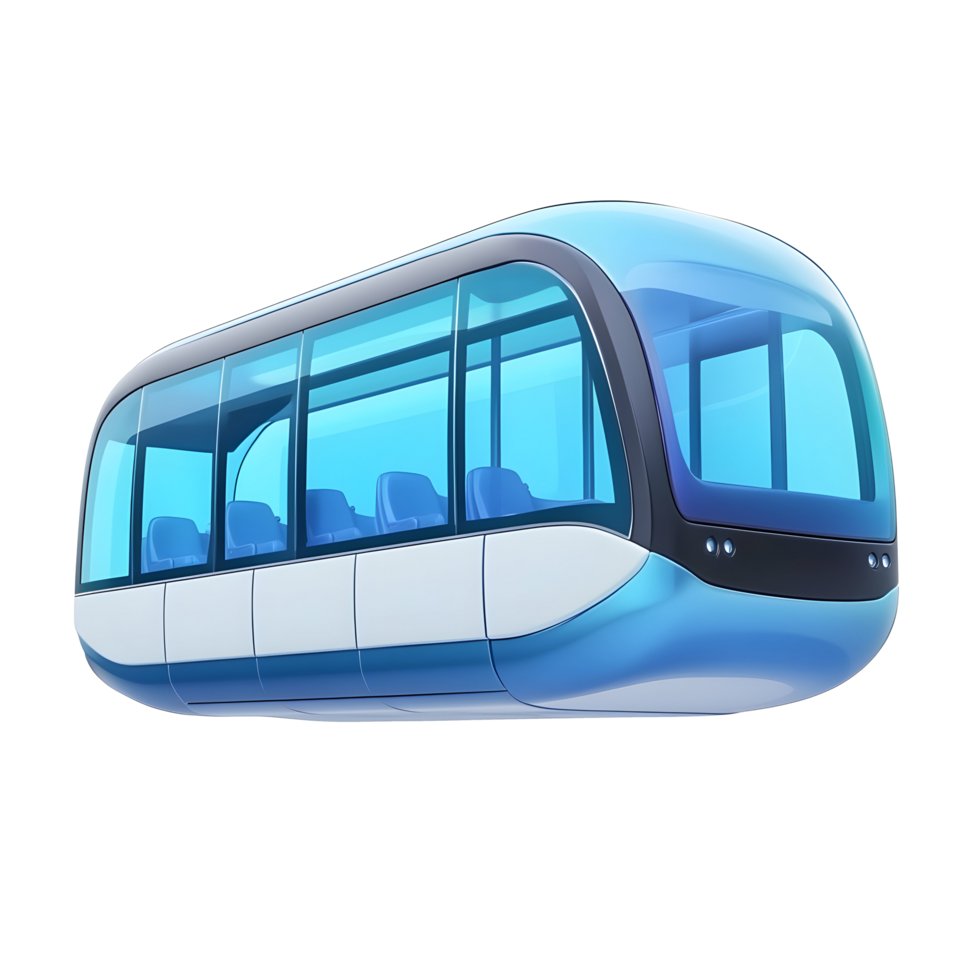 futuristic train on isolated background png