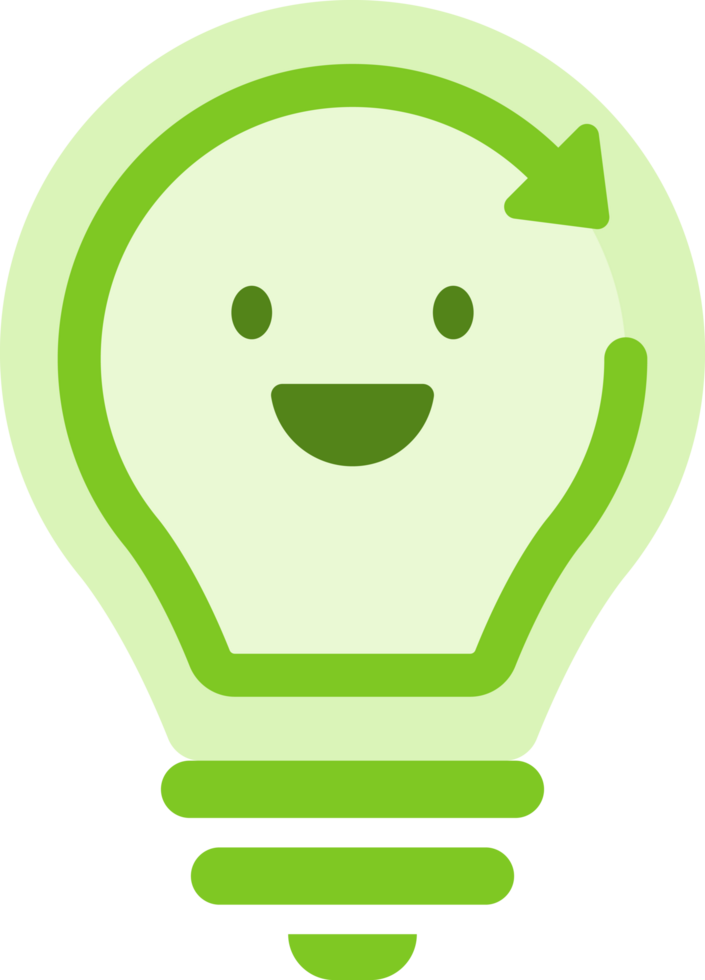 Green Recycle Light Bulb png