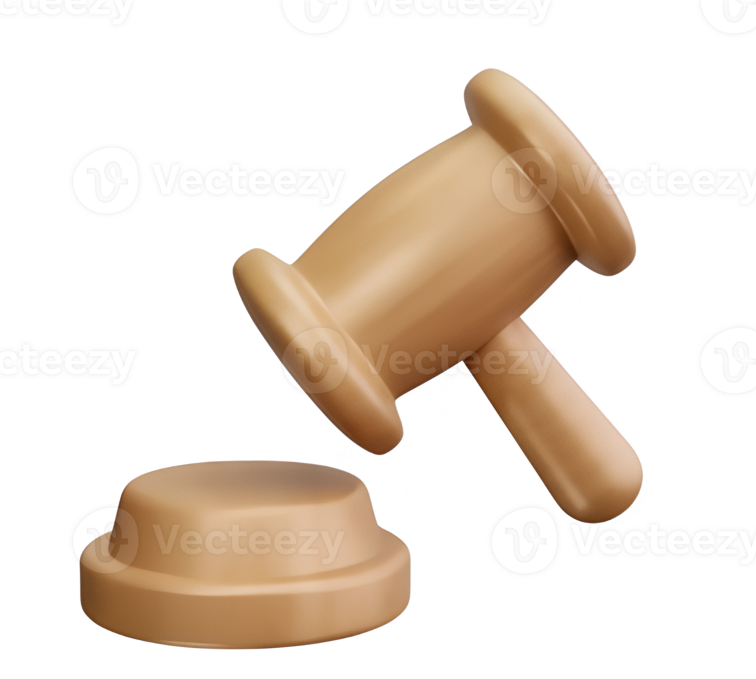 Justice in Action Gavel as a Symbol of Law and Authority png