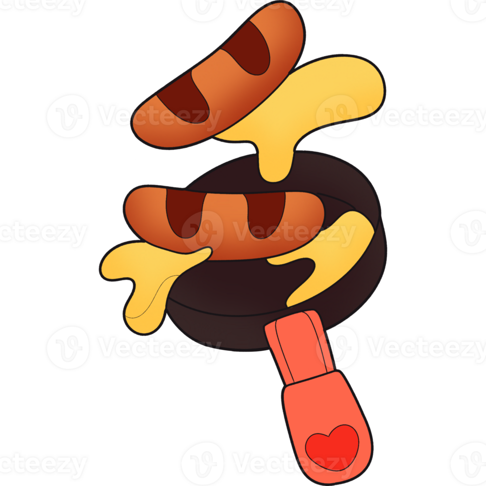 The illustration of a prying pan png