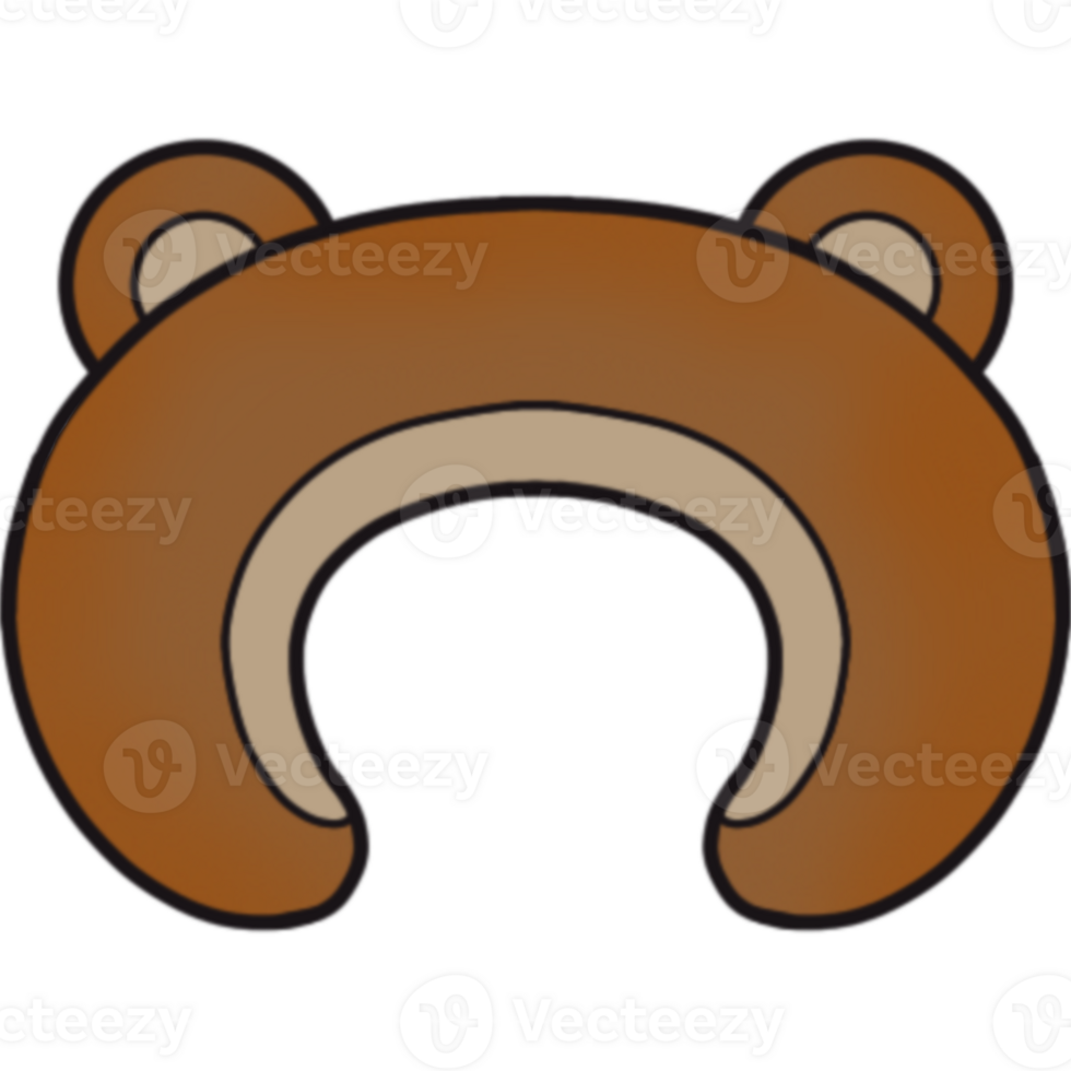 The illustration of a travel pillow png