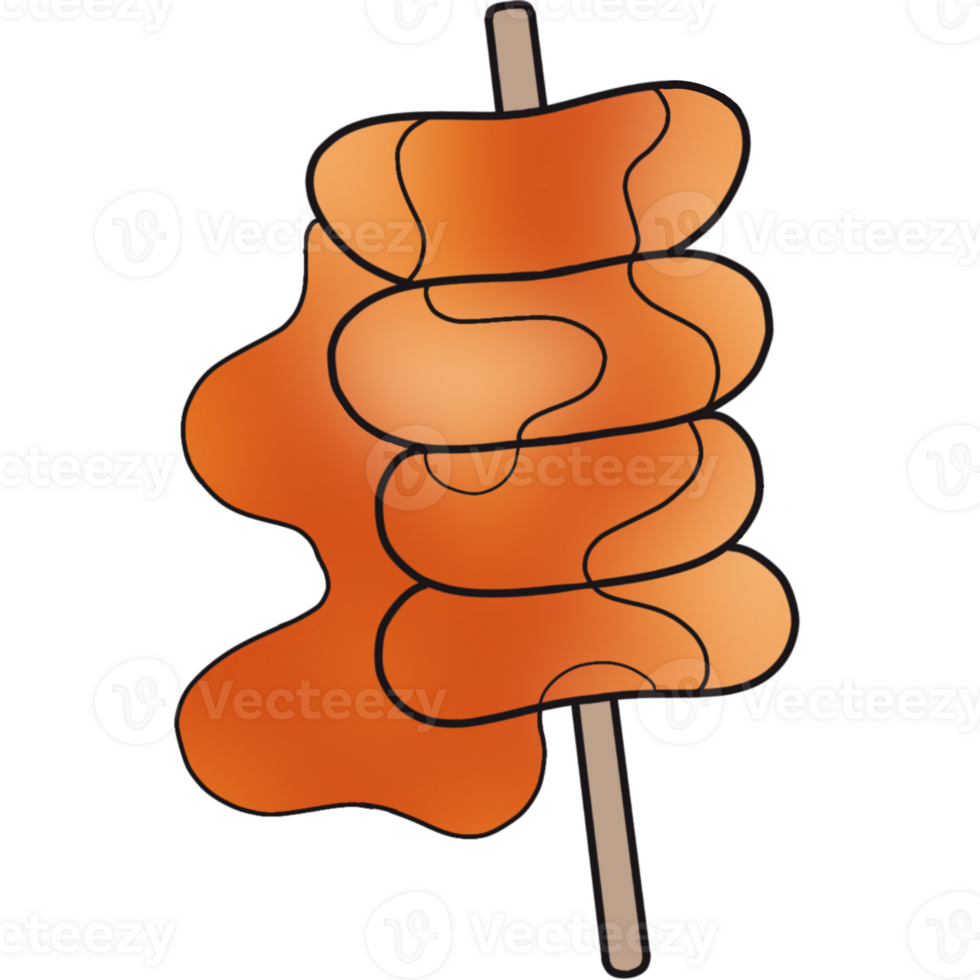 The illustration of a Tteokbokki png