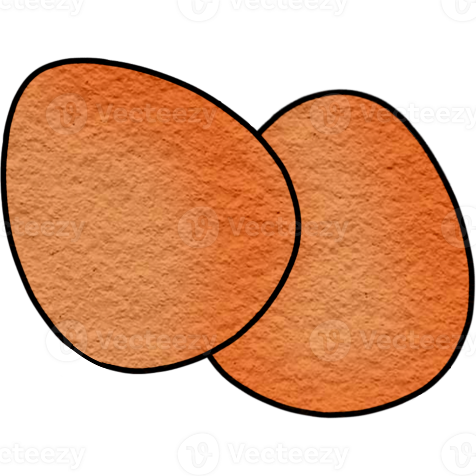 two orange eggs on a transparent background png