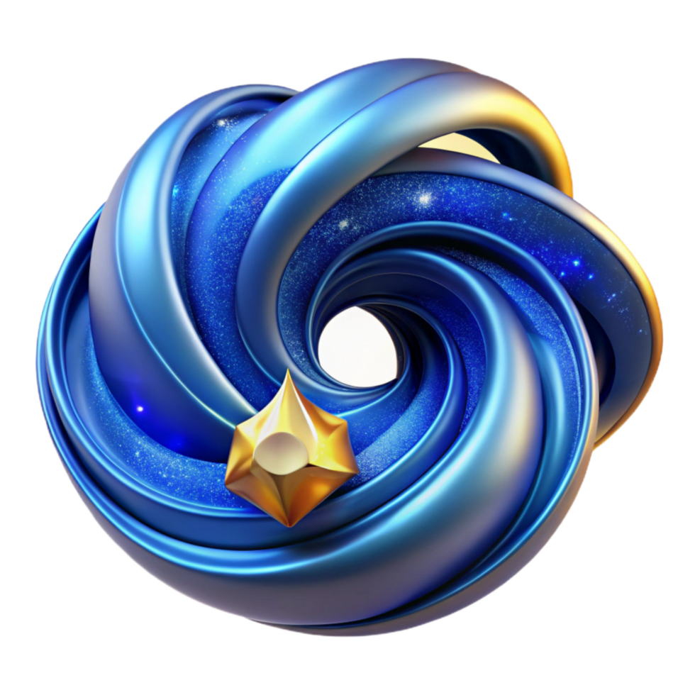 impressive rustic Abstract Blue Swirls Modern Design Isolated Element premium png