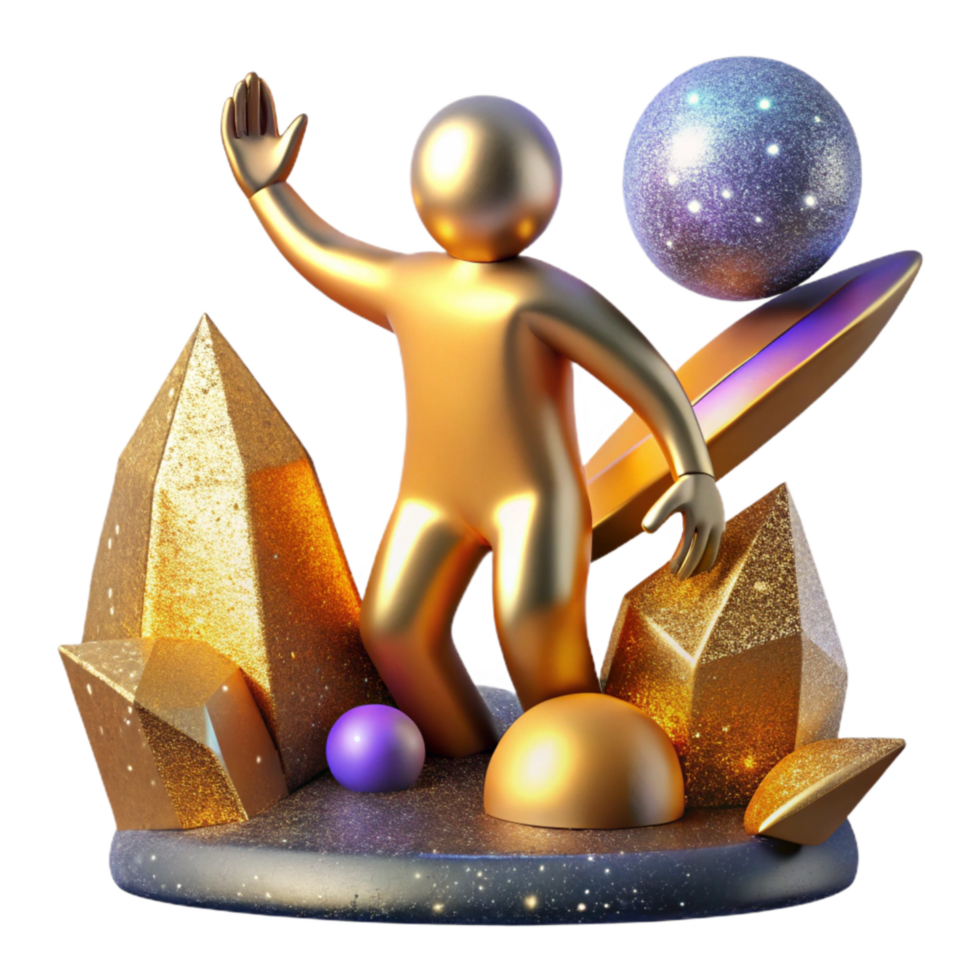 beautiful abstract Abstract Figure Reaching for Future Isolated Element detailed png