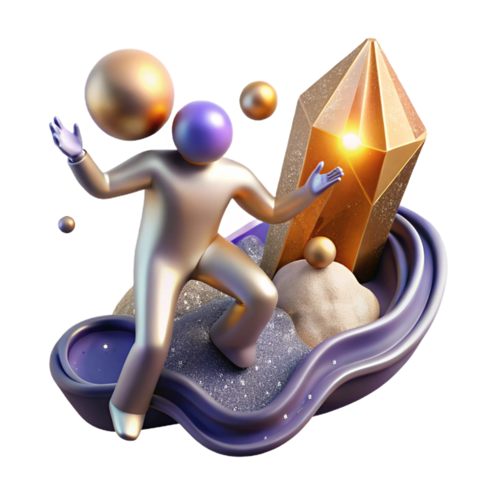 stunning abstract Abstract Figure Reaching for Future Isolated Element exclusive png