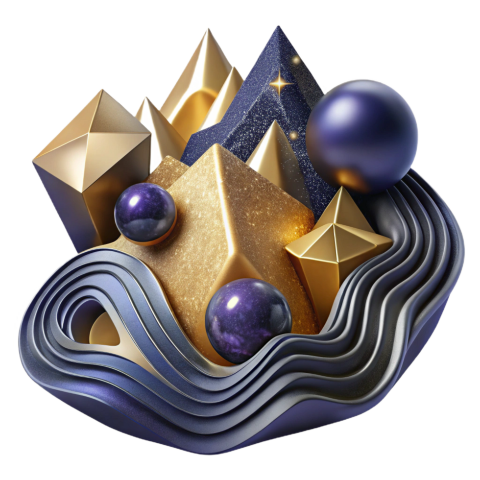 extraordinary creative Abstract Achievement Background with Geometric Shapes Cutout exclusive png